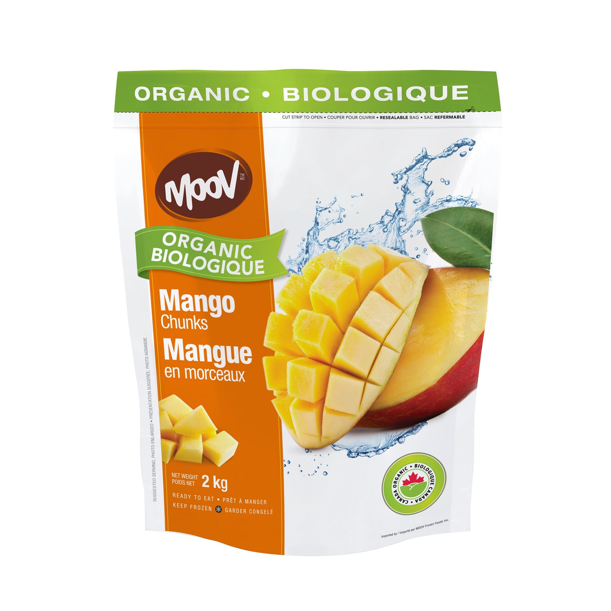 Moov Frozen Organic Mango Chunks, 2 kg - image 1