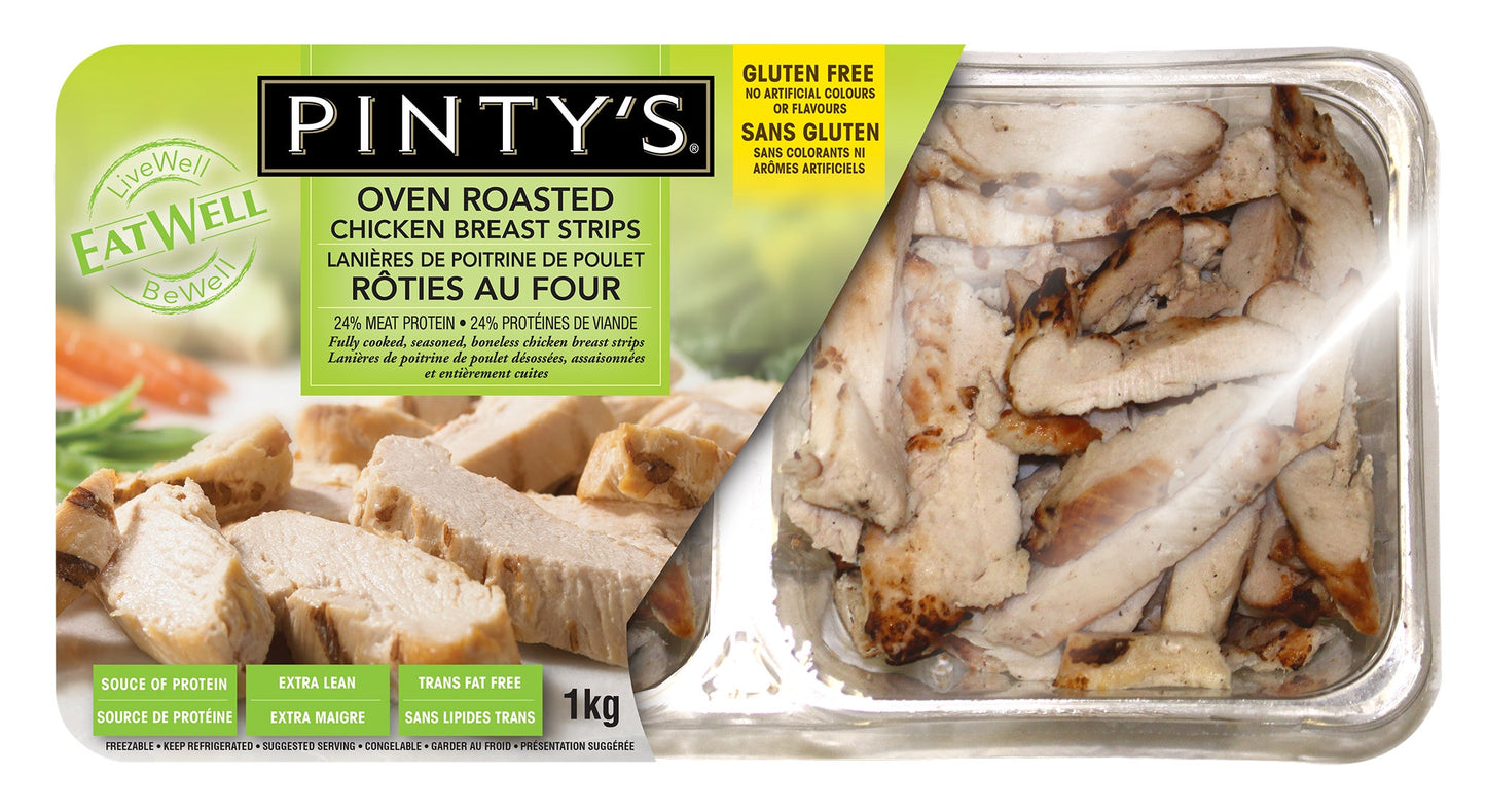 Pinty’s Oven Roasted Chicken Breast Strips, 1 kg - image 1