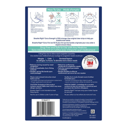 Breathe Right Extra Strength Clear, 72 strips - image 2