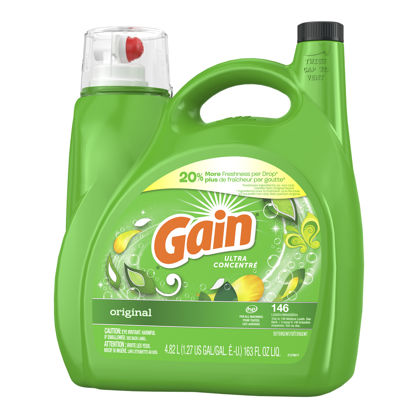 Gain Liquid Detergent HE 4.82 L - image 3