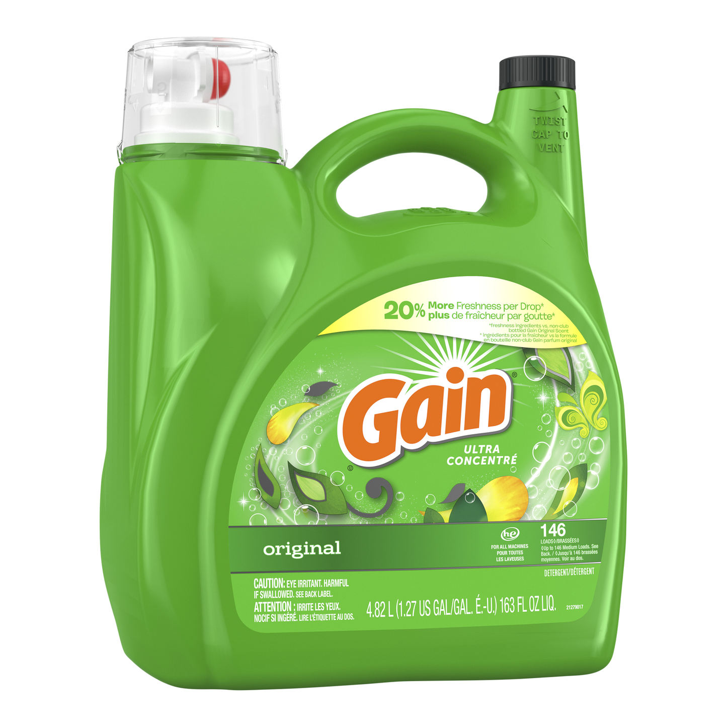 Gain Liquid Detergent HE 4.82 L - image 2
