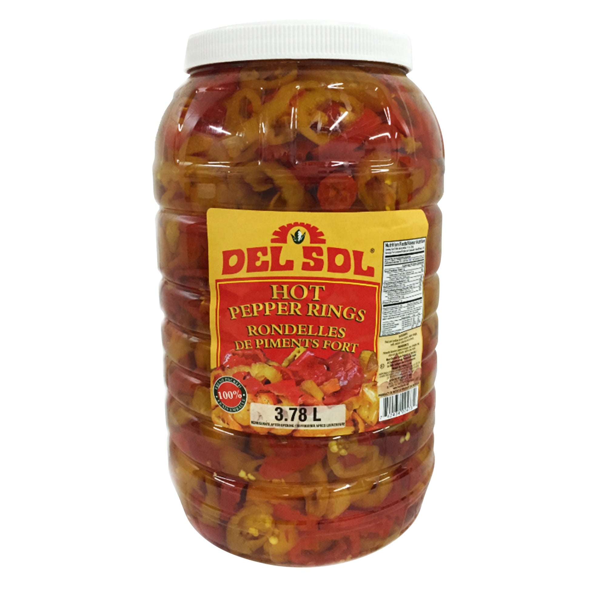 Del Sol Hot Pepper Rings, 3.78 L - image 1