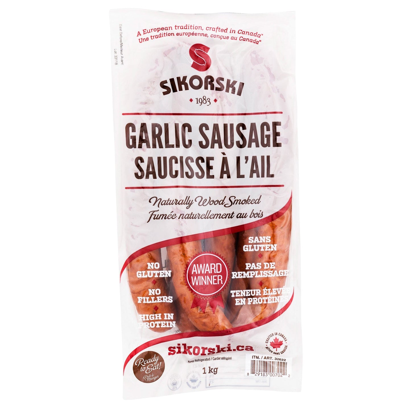 Sikorski Garlic Sausage, 1 kg - image 1