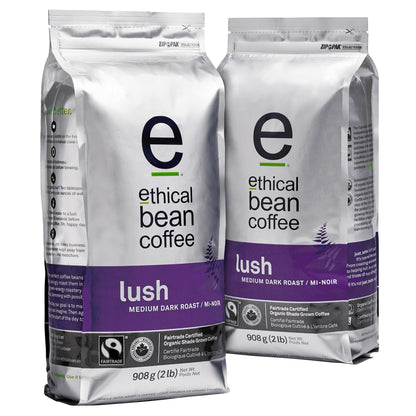 Ethical Bean Coffee Lush Medium Dark Roast Whole Bean Coffee, 2 x 907 g - image 2