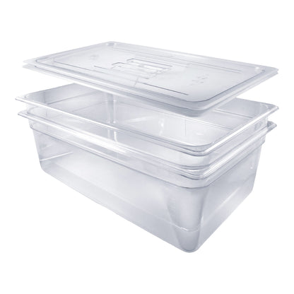 Sagetra Full Size x 15.2 cm (6 in) Deep Polycarbonate Food Pan, 2 pack - image 1