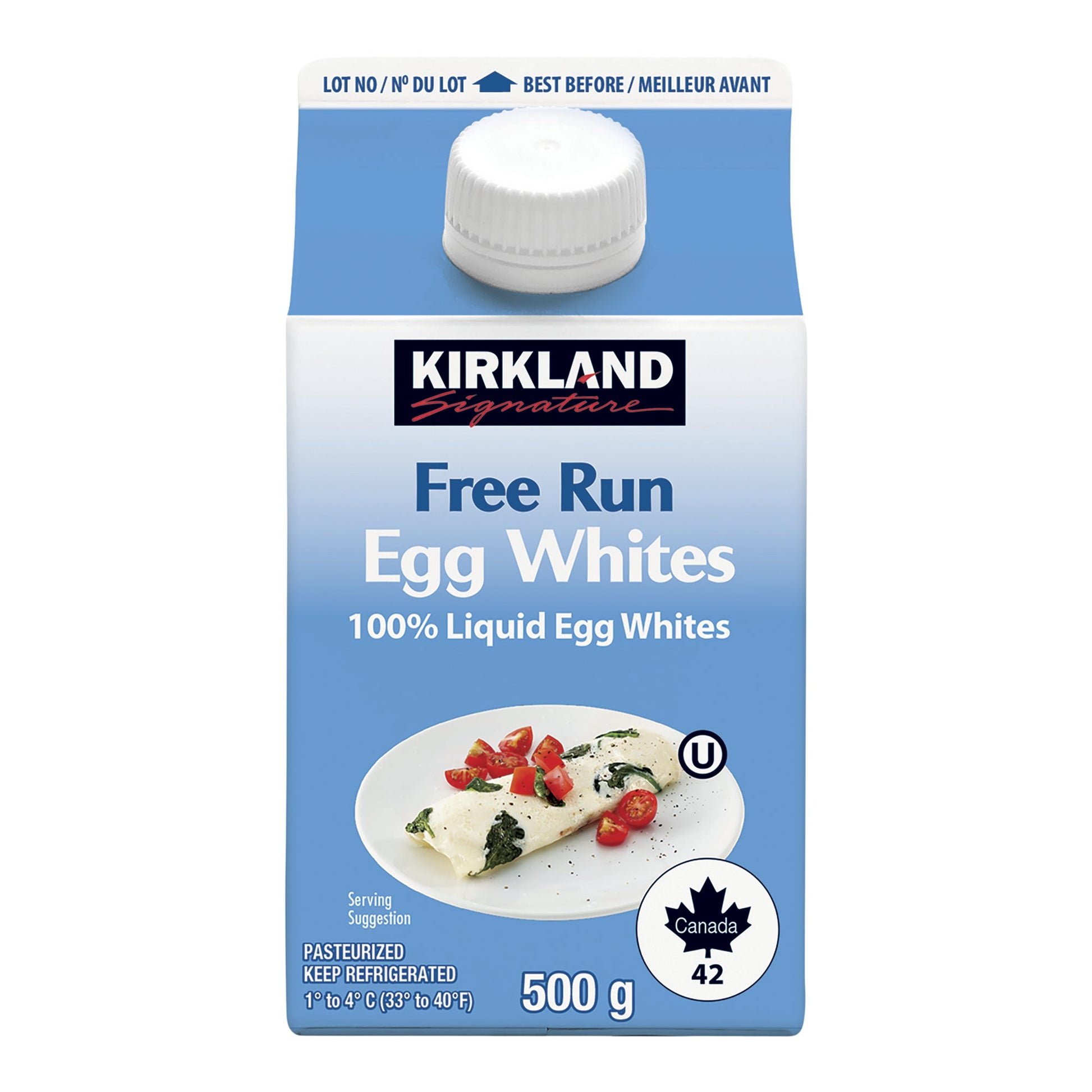 Kirkland Signature Free Run Liquid Egg Whites, 4 × 500g - image 1