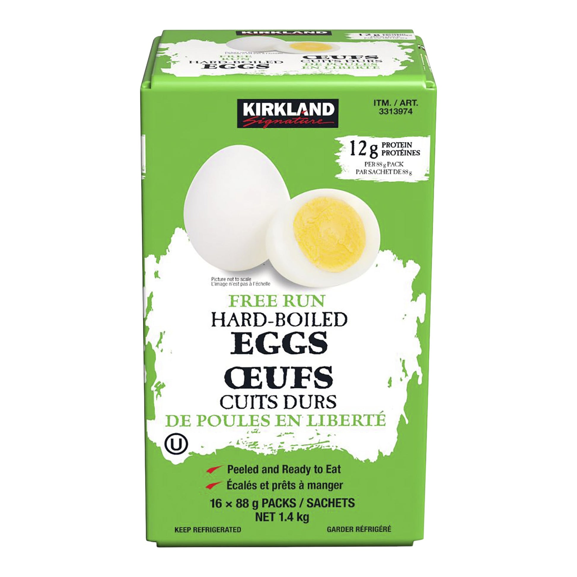 Kirkland Signature Free Run Hard Boil Eggs 16 x 88 g per packs - image 1