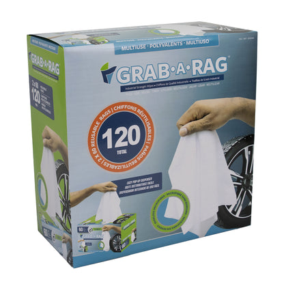 Grab-A-Rag Washable Microfibre Rags, 120-count - image 1
