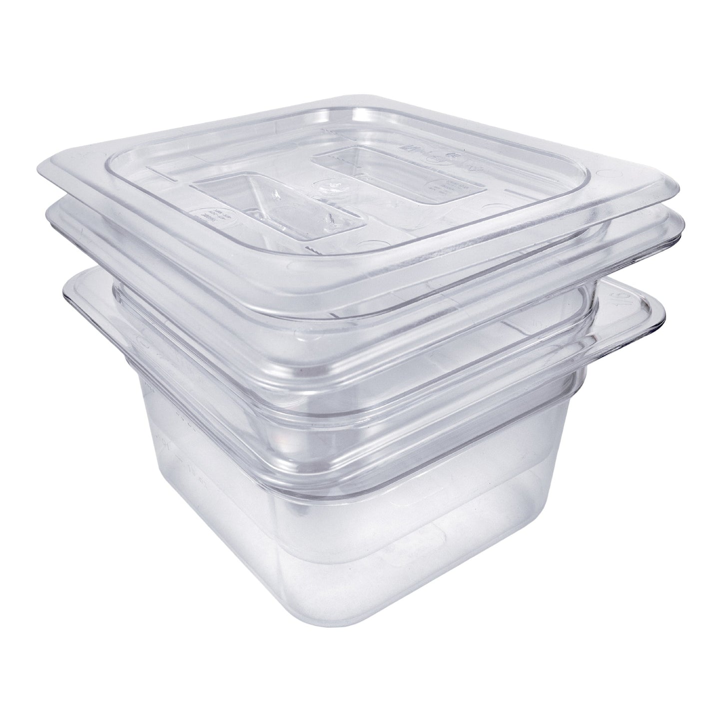 Sagetra 1/6 Size x 10.16 cm (4 in) Deep Polycarbonate Food Pan, 2 pack - image 1