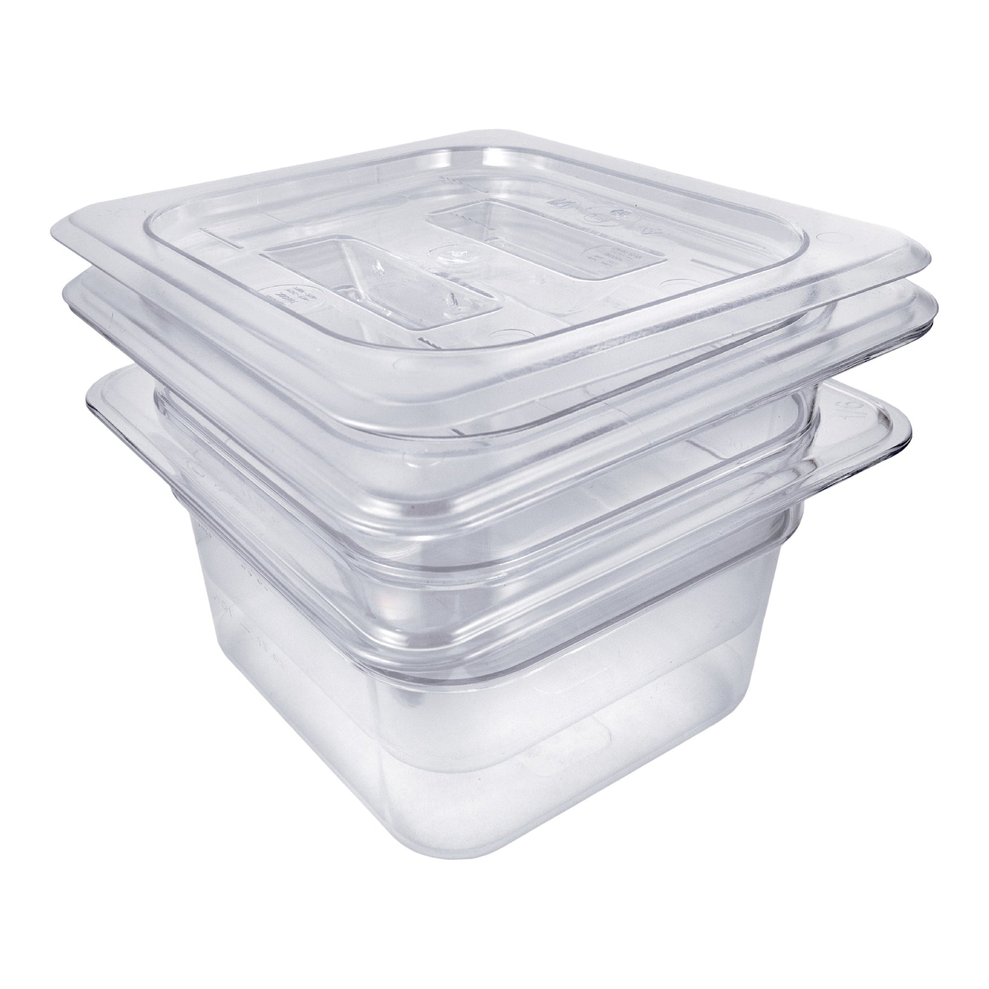 Sagetra 1/6 Size x 10.16 cm (4 in) Deep Polycarbonate Food Pan, 2 pack - image 1