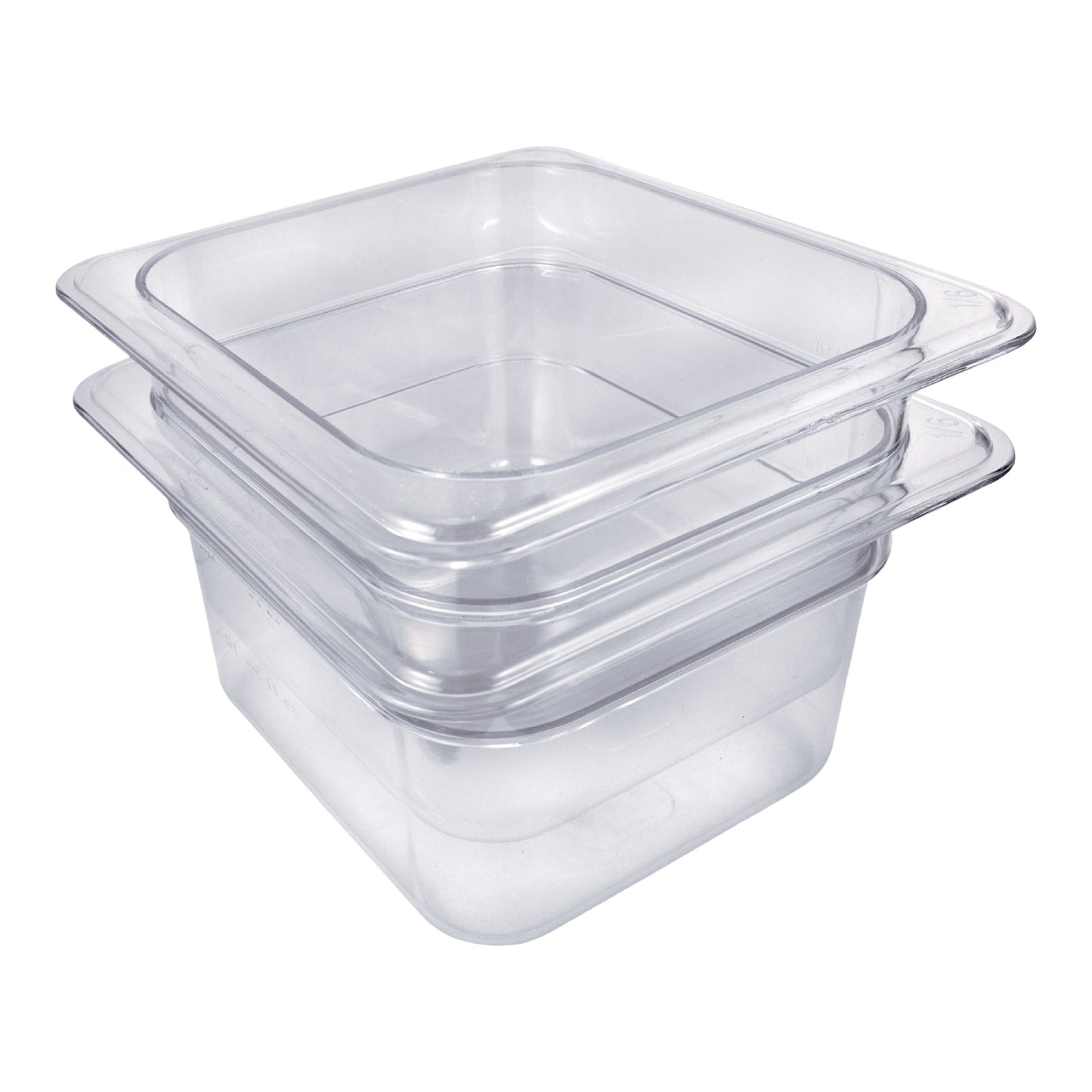 Sagetra 1/6 Size x 10.16 cm (4 in) Deep Polycarbonate Food Pan, 2 pack - image 2