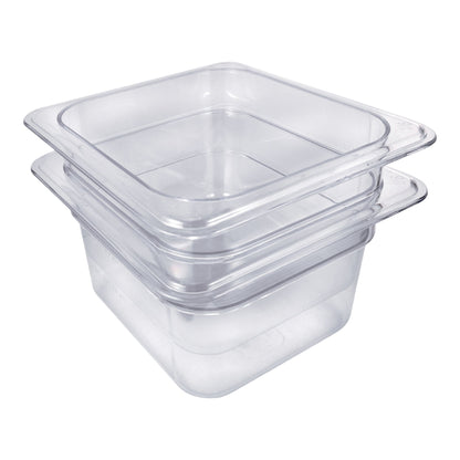 Sagetra 1/6 Size x 10.16 cm (4 in) Deep Polycarbonate Food Pan, 2 pack - image 2