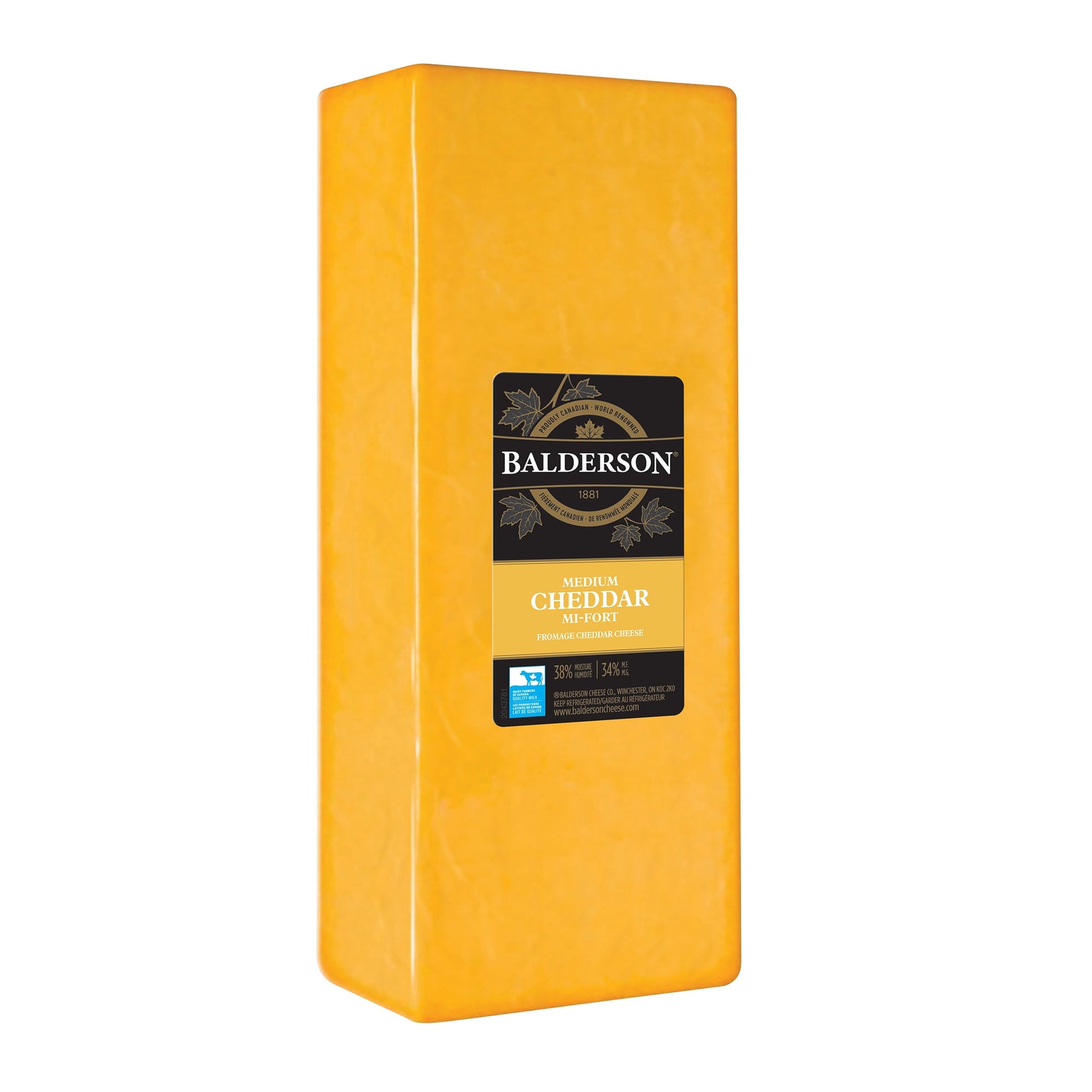 Balderson Medium Cheddar,  4.5 kg average weight* - image 1