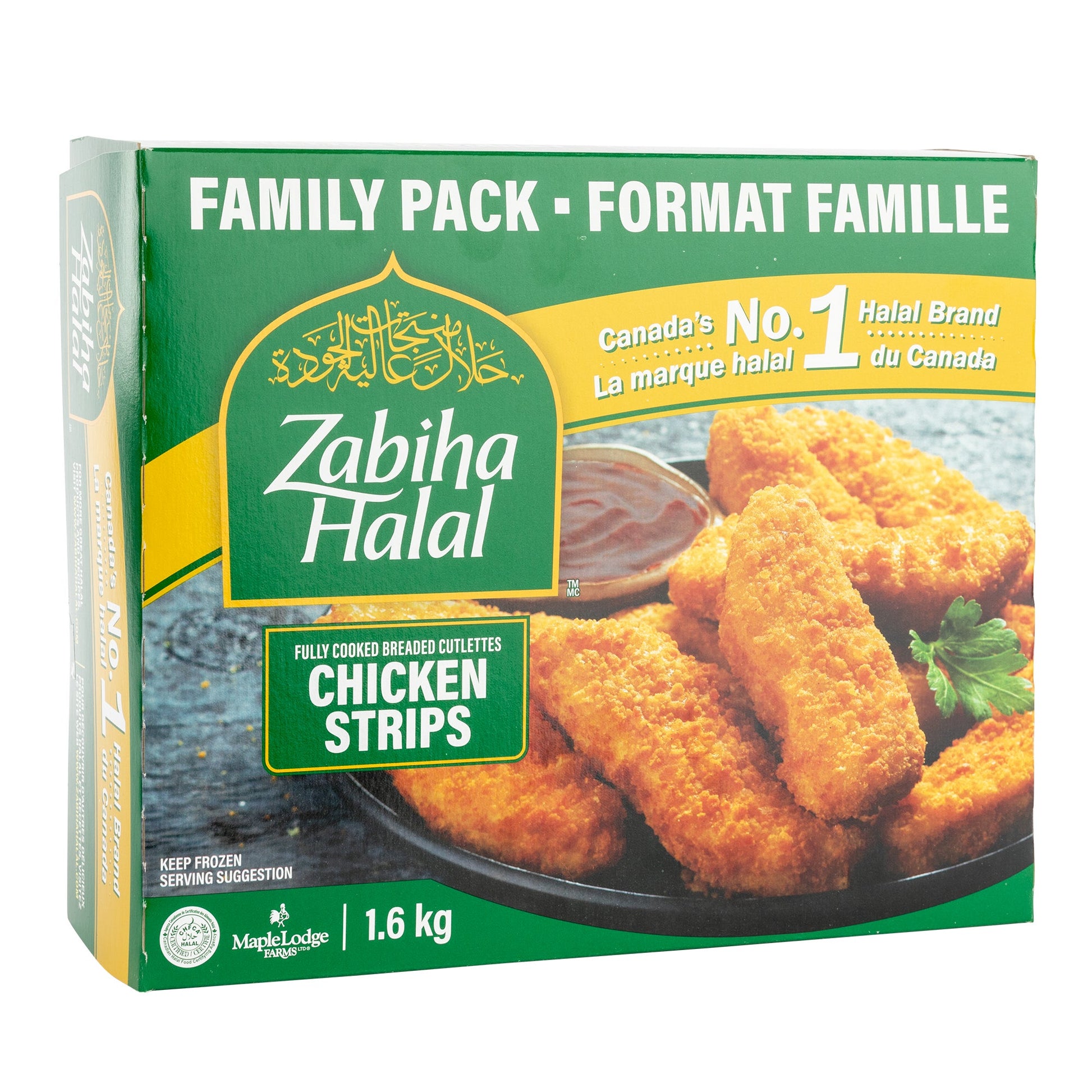 Zabiha Halal Frozen Chicken Breast Strips, 1.6 kg - image 1