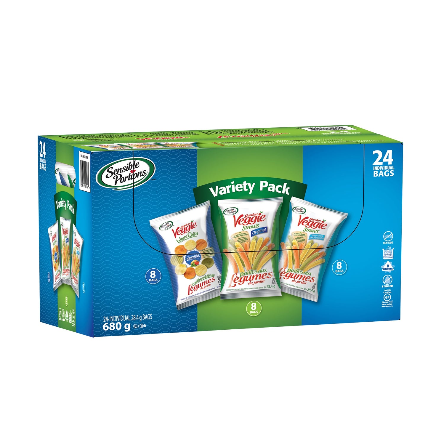 Sensible Portions Garden Veggie Snacks, Variety Pack, 24 × 28 g — product image