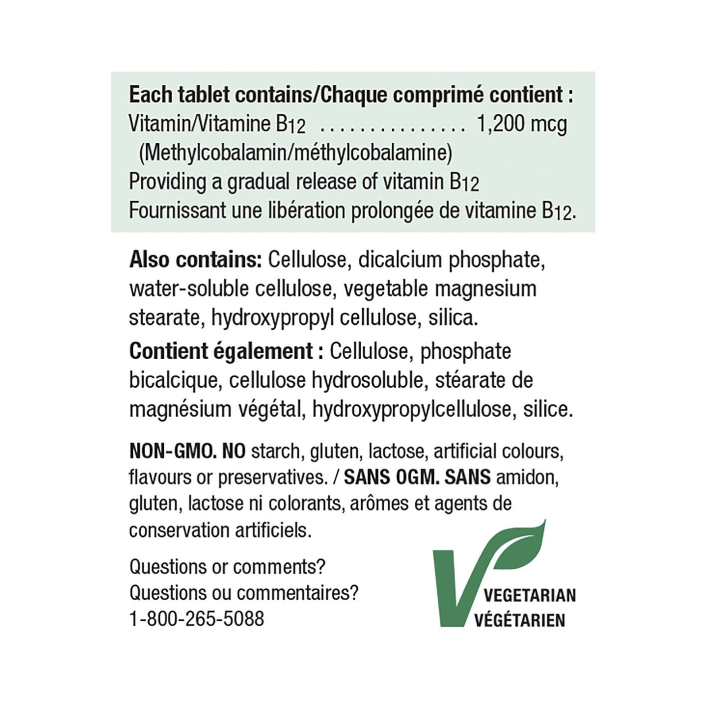 Jamieson Vitamin B12 1200 mcg Timed Release, 225 Tablets - image 3