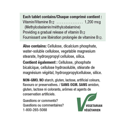 Jamieson Vitamin B12 1200 mcg Timed Release, 225 Tablets - image 3