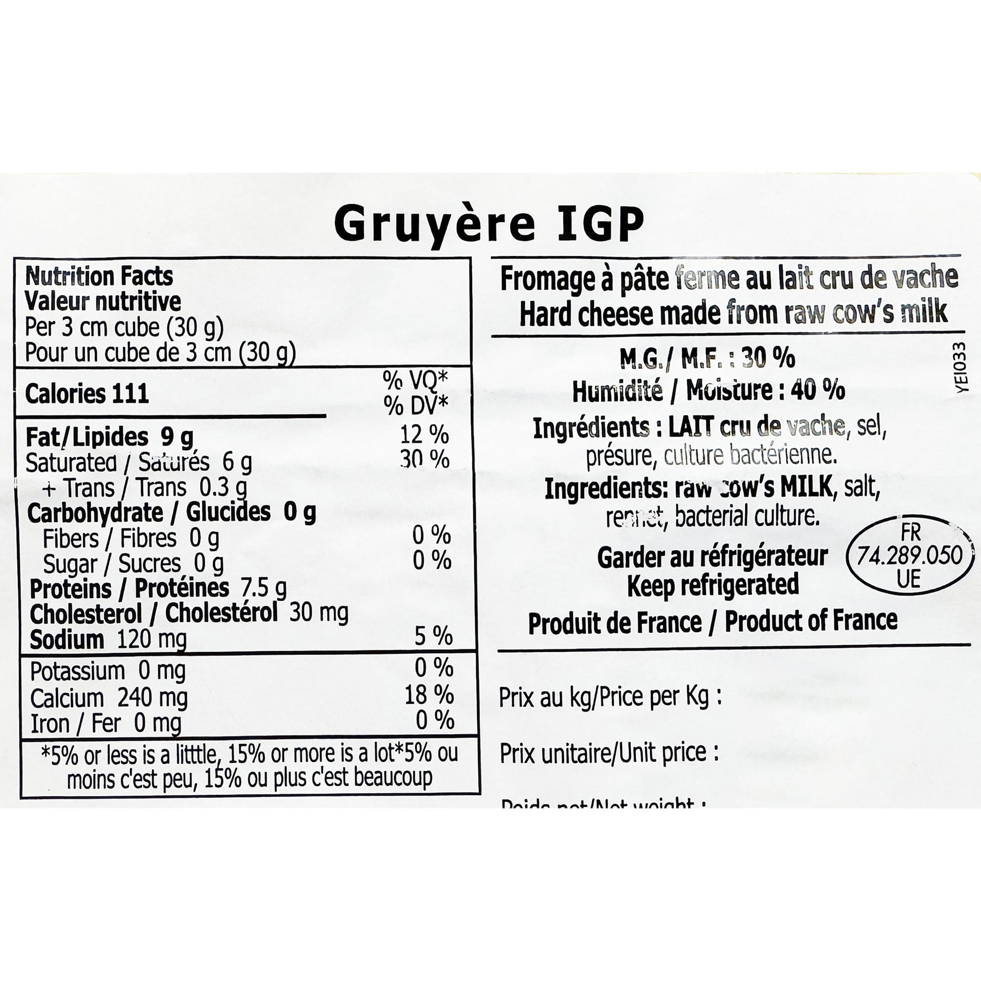 Gruyere de Savoie 1 kg average weight* - image 2