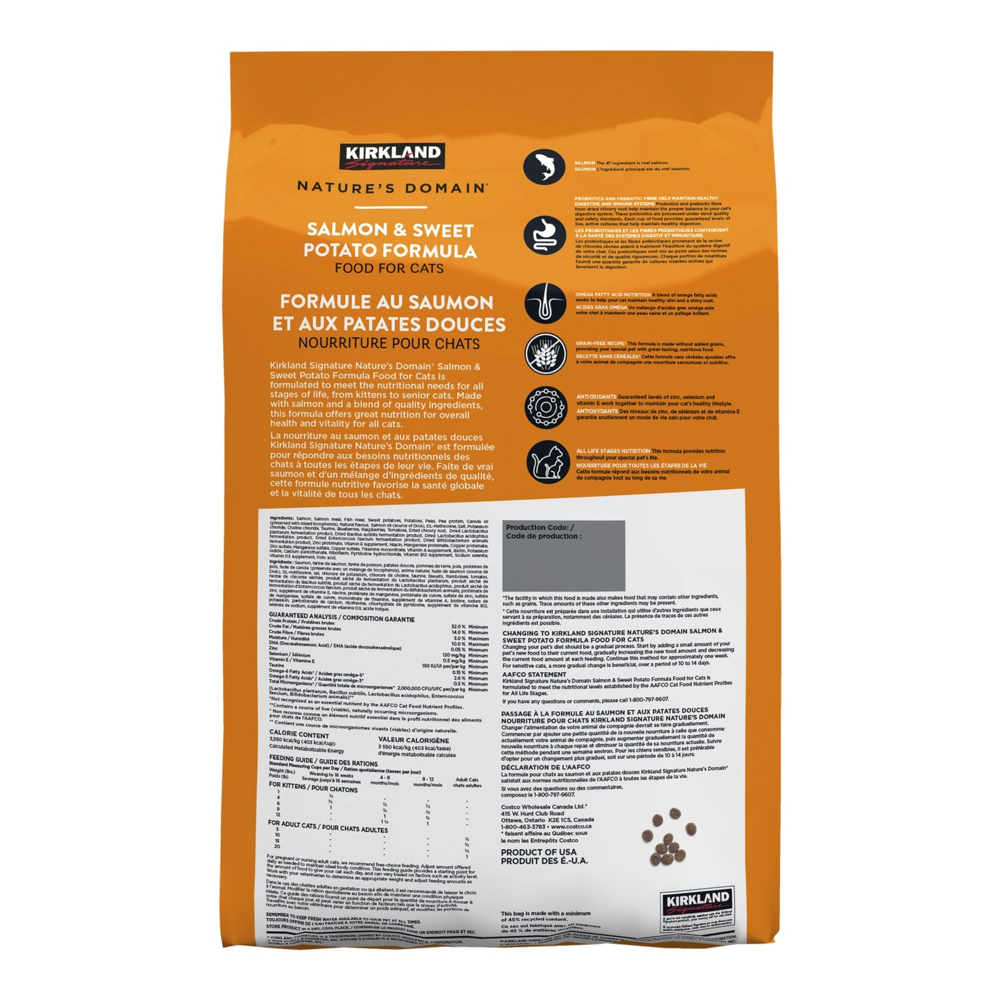 Kirkland Signature Nature's Domain Cat Food Salmon & Sweet Potato, 8.1 kg - image 2