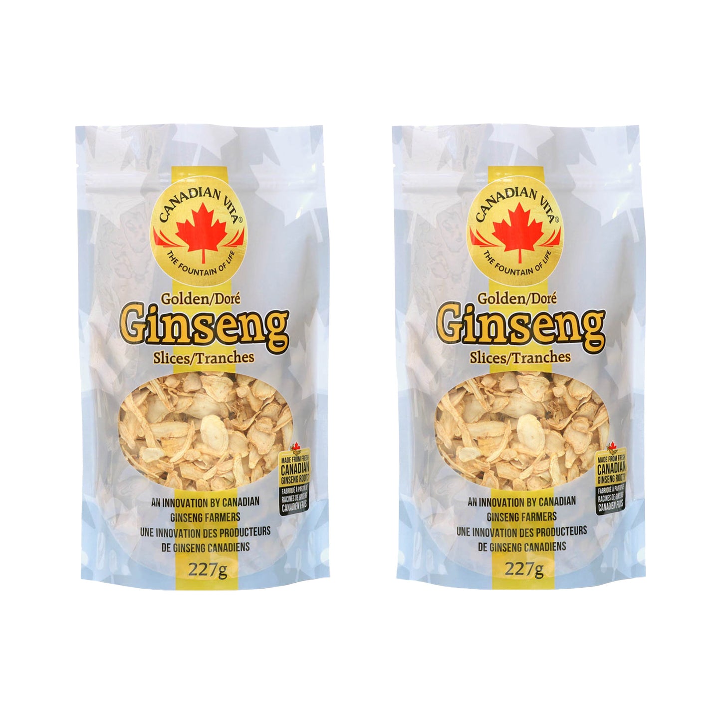 Canadian Vita Golden Ginseng Slices, 2 × 227 g - image 1