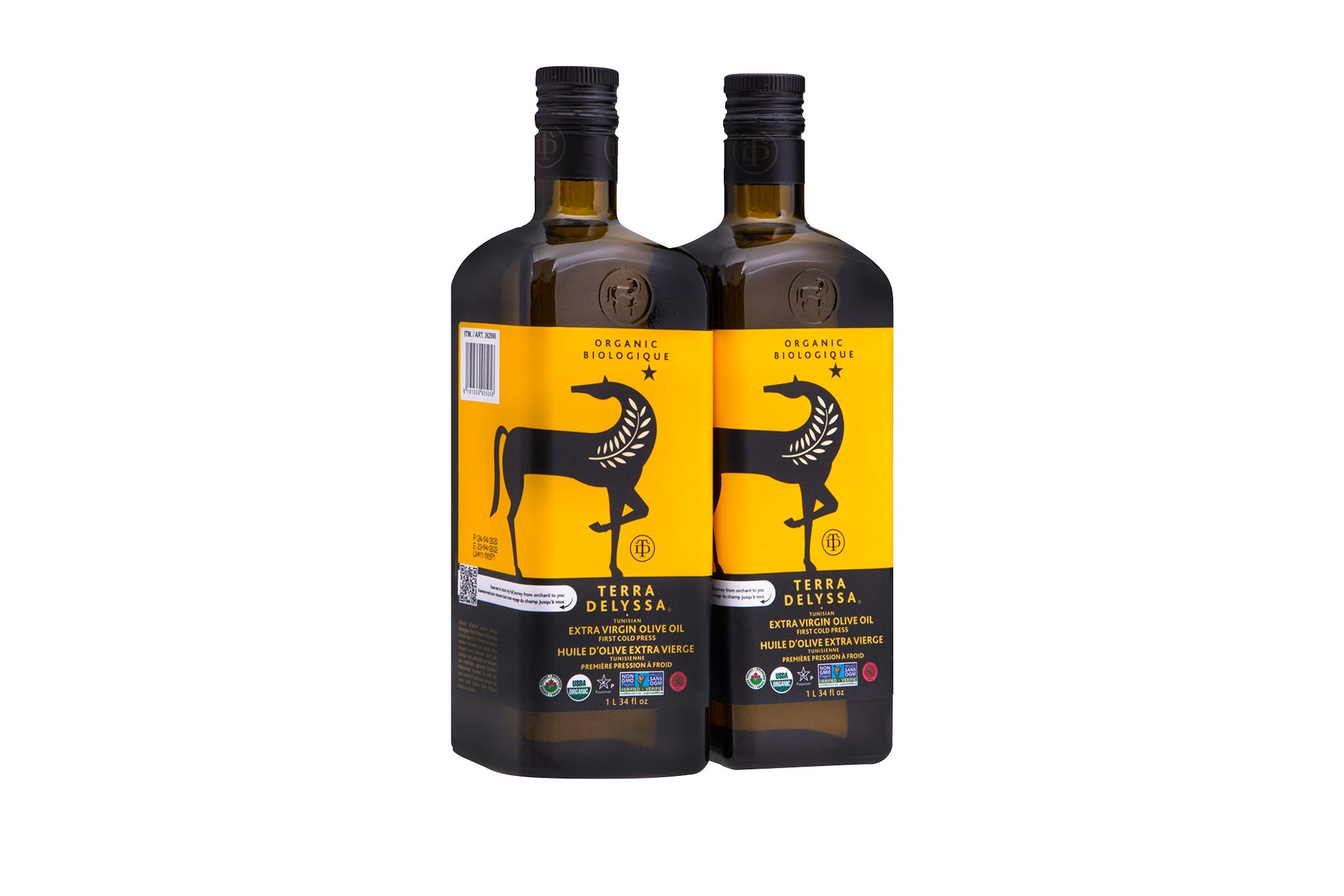 Terra Delyssa Organic Extra Virgin Olive Oil, 2 × 1 L - image 1