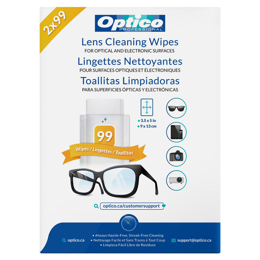 Optico Professional Cleaning Wipes for Optical and Electronic Surfaces 2 × 99 Wipes - image 1