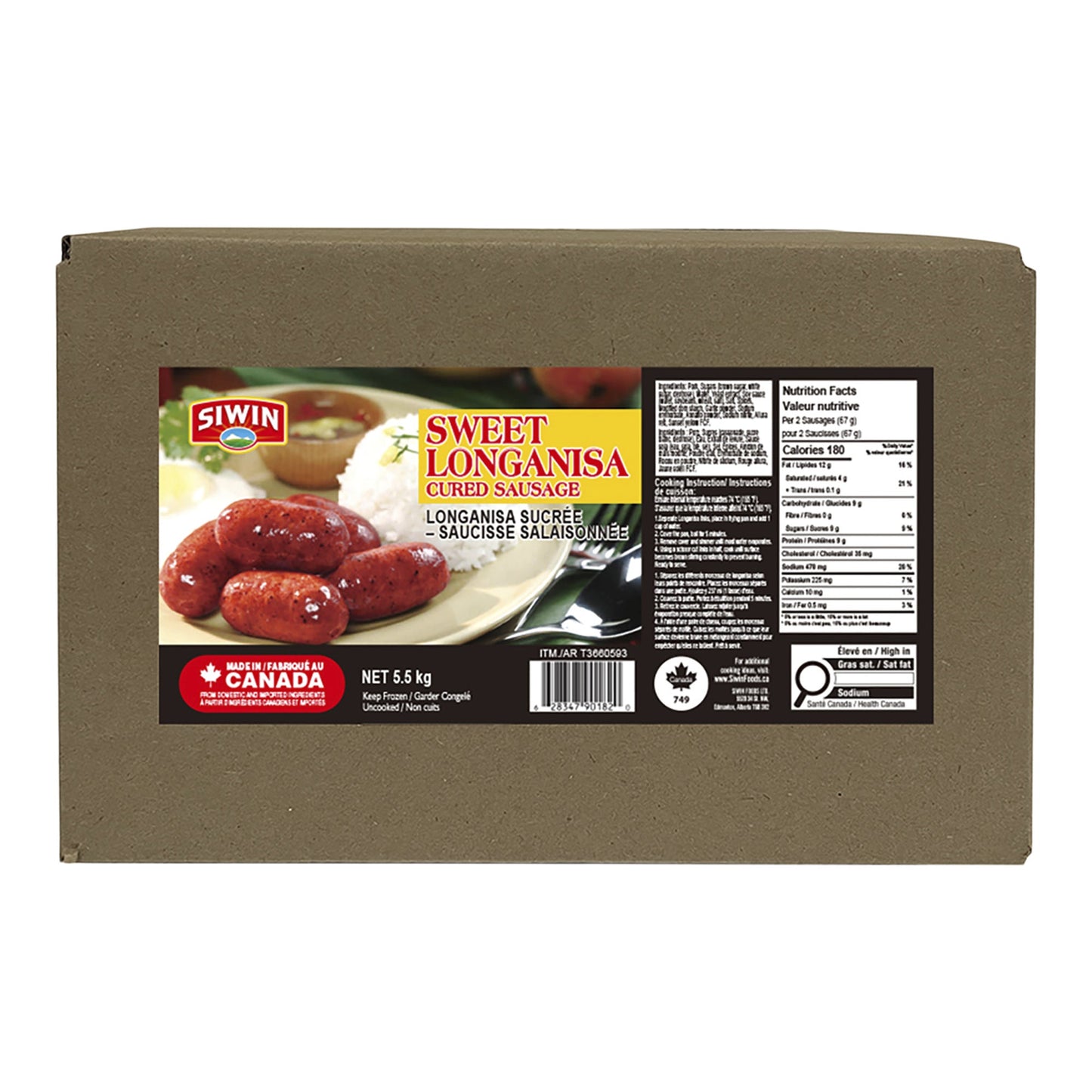 Siwin Sweet Longanisa, 11 x 500 g - image 1