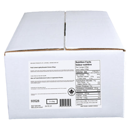 Golden Maple Fully Cooked Lightly Breaded Chicken Wings, 2 × 4 kg - image 2