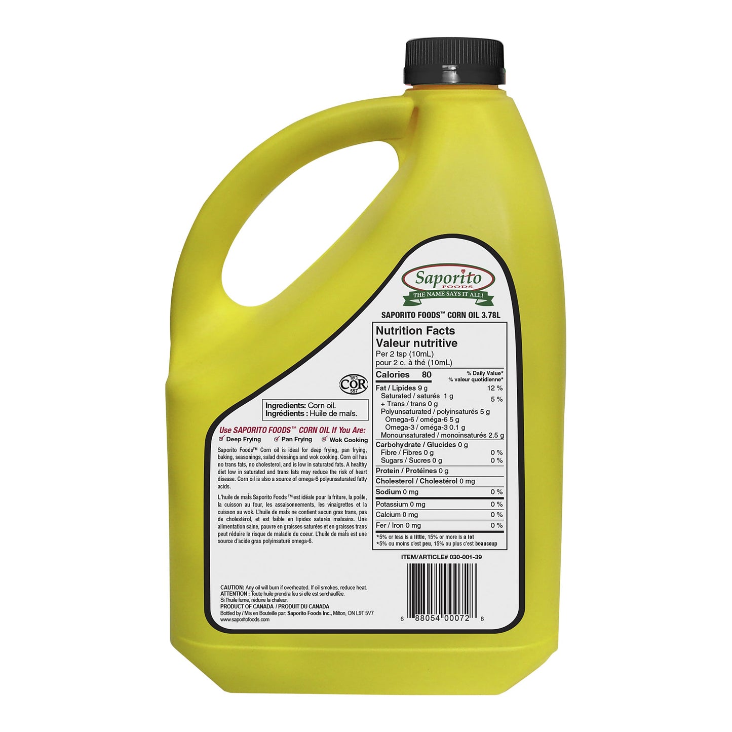 Saporito Corn Oil, 3.78 L - image 2