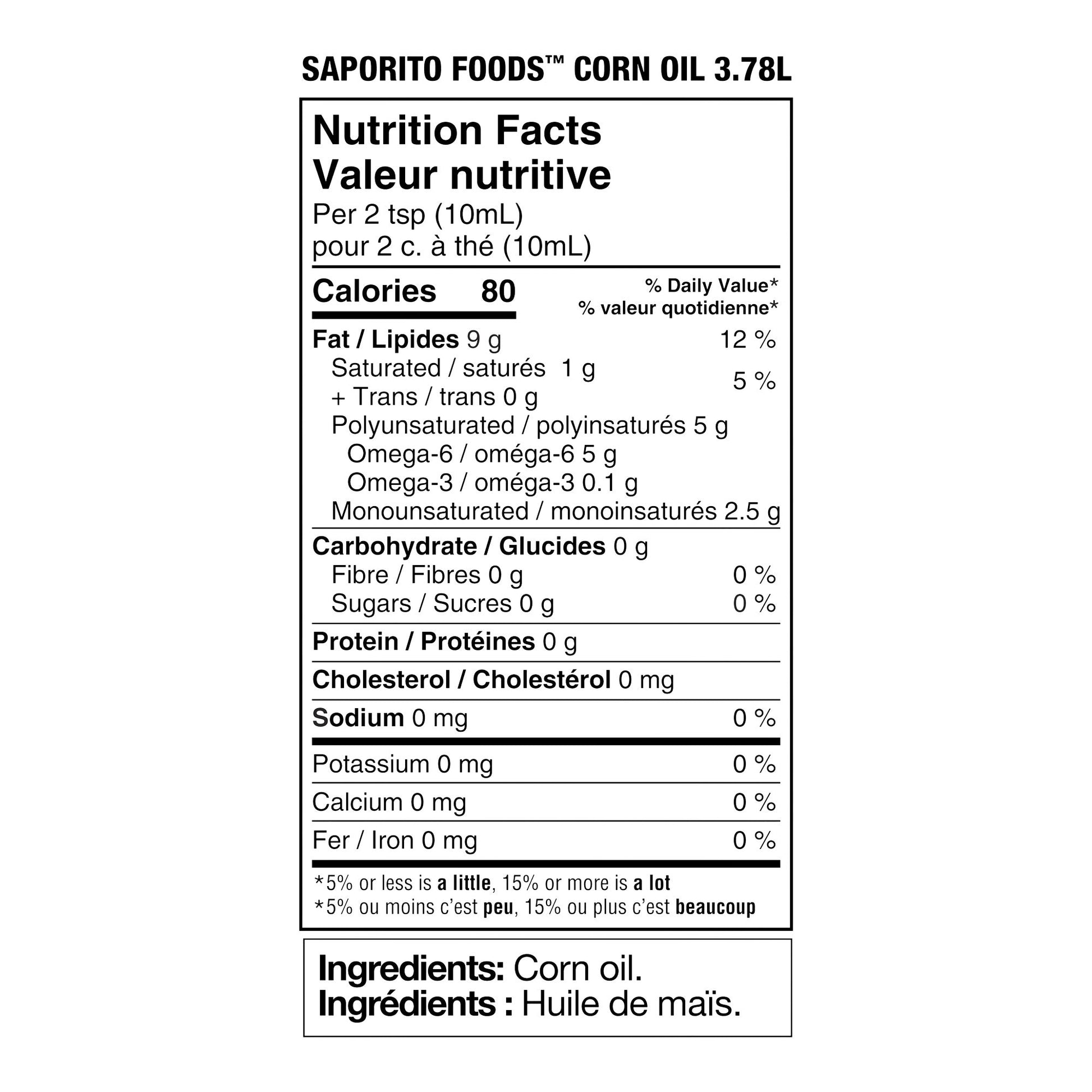 Saporito Corn Oil, 3.78 L - image 3