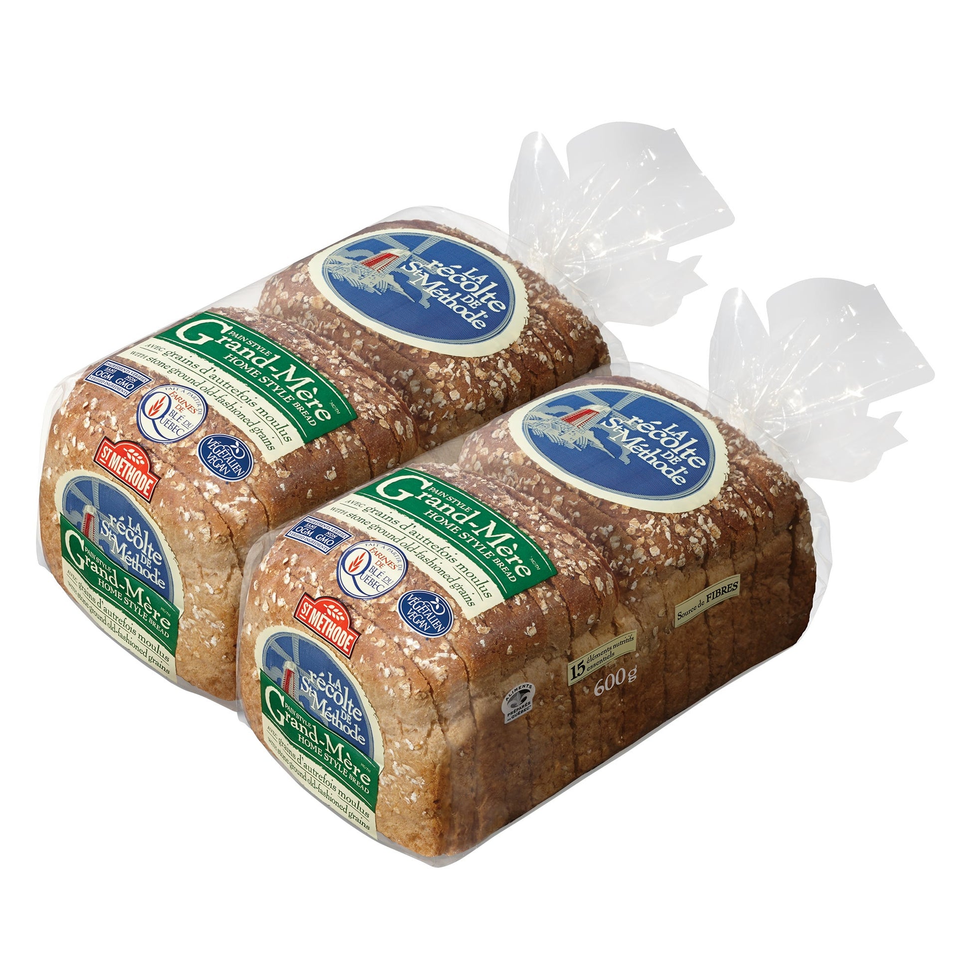 La Récolte De St-Méthode Grand-Mère Home Style Bread, 2 × 600 g - image 1