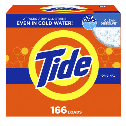 Tide Powder Original Laundry Detergent HE, 5.2 kg 166 Washloads - image 1