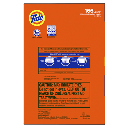 Tide Powder Original Laundry Detergent HE, 5.2 kg 166 Washloads - image 2