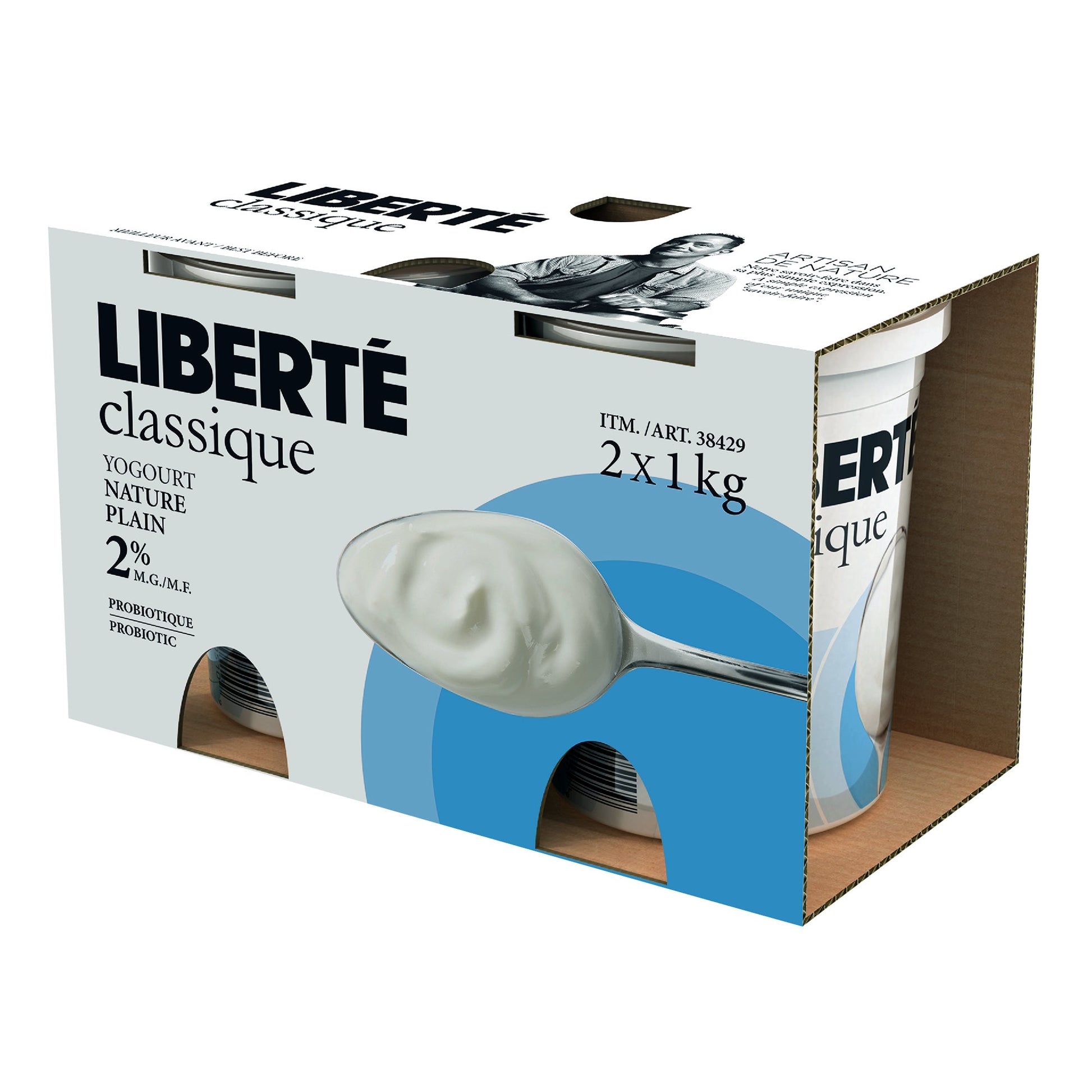 Liberté Classique Plain 2% Yogurt, 2 × 1 kg - image 2