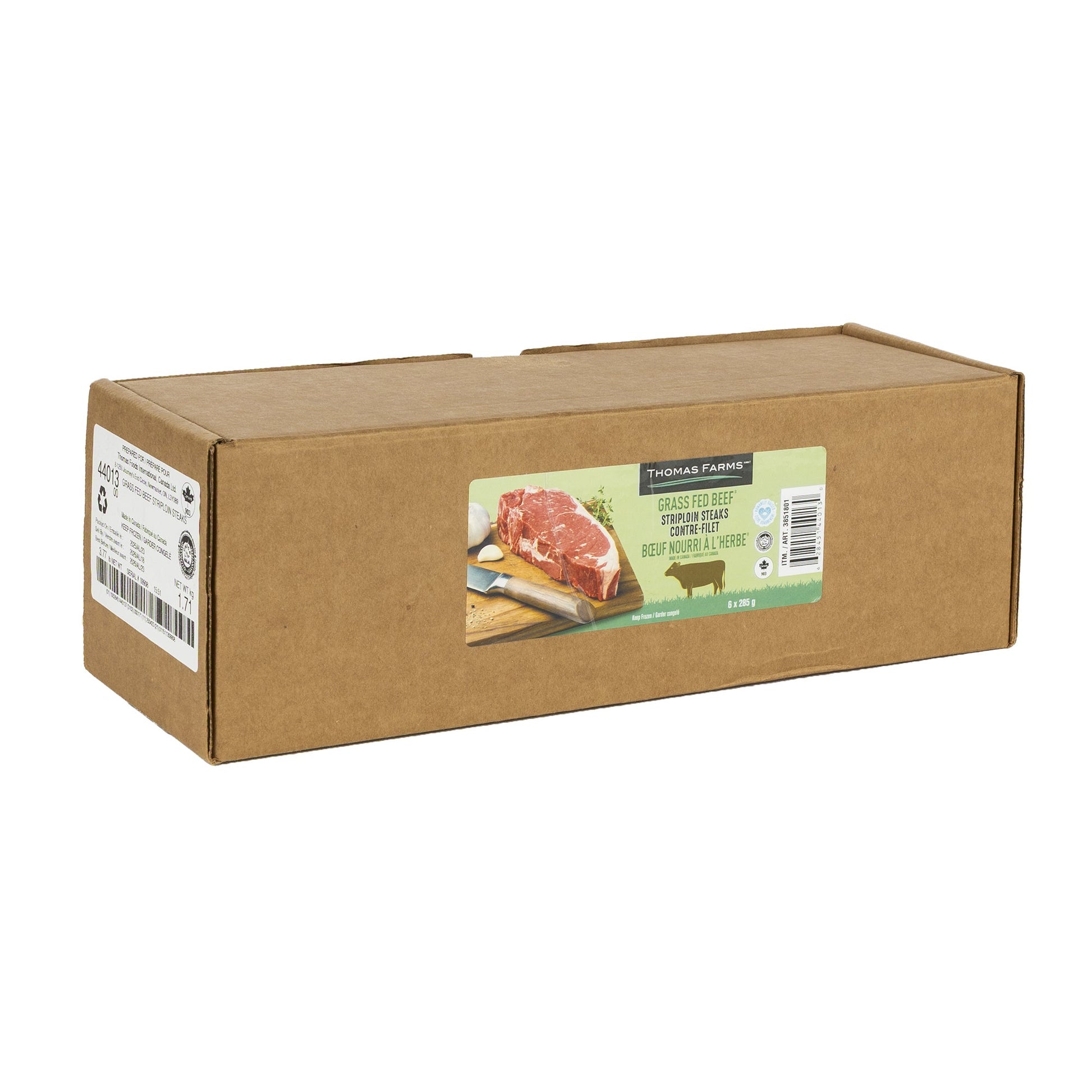 Thomas Farms Striploin Steaks, 6 x 285 g - image 1
