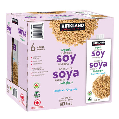 Kirkland Signature Organic Soy Beverage 6 × 946 mL — image 1