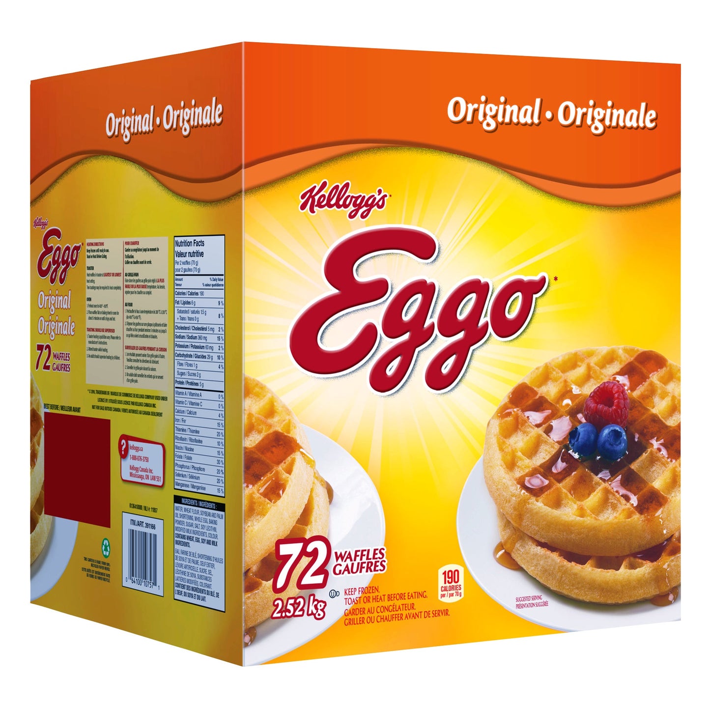 Kellogg's Eggo Frozen Waffles, Pack of 72 - image 1