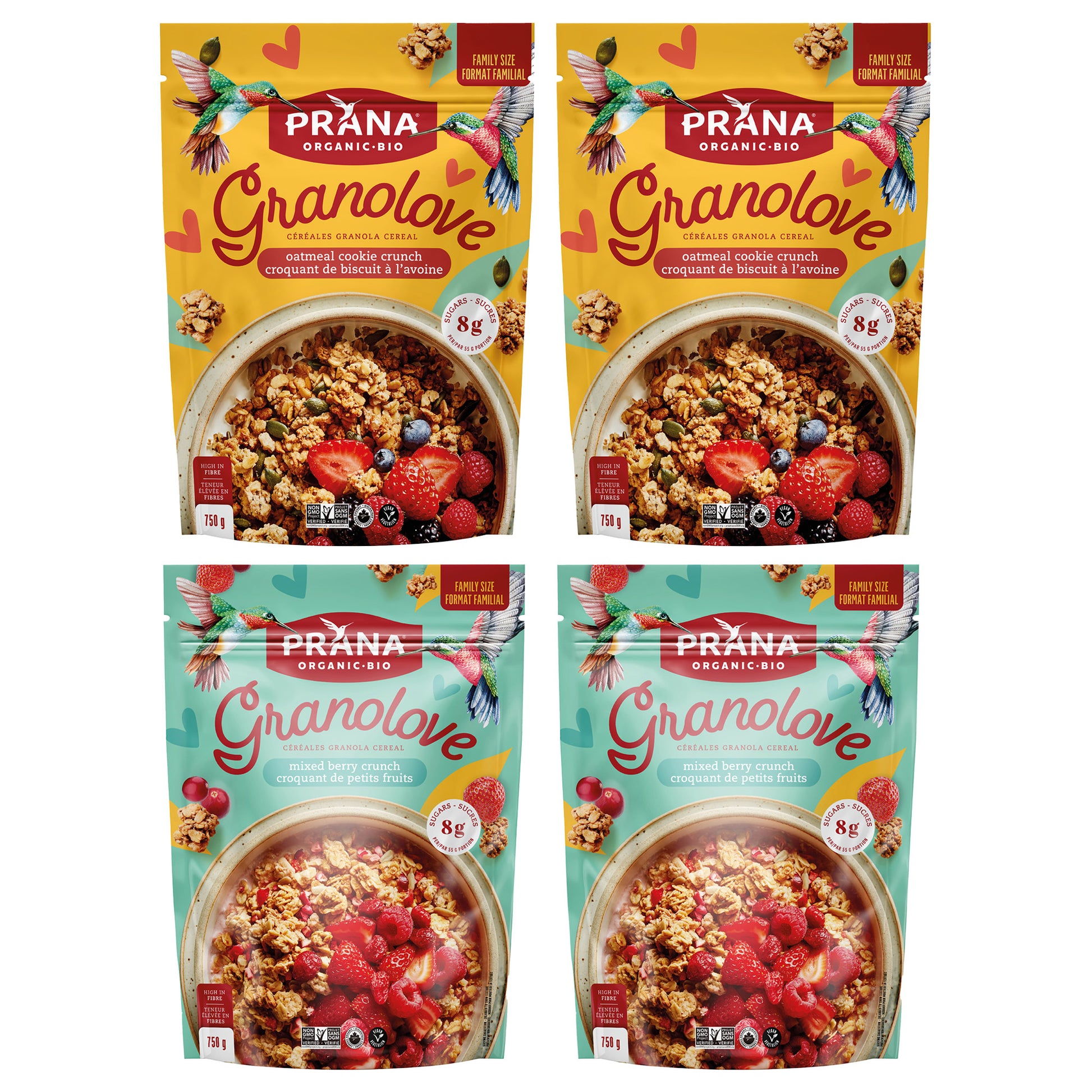 Prana Granolove Organic Granola, 4 × 750 g - image 1