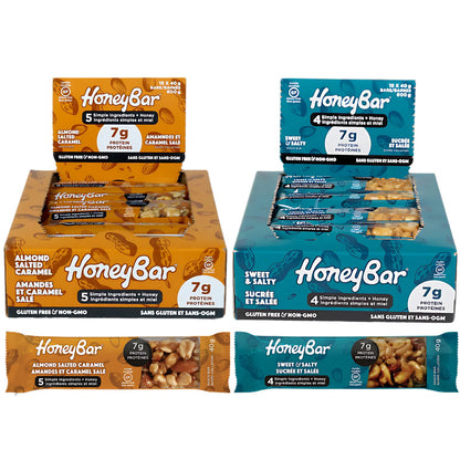 HoneyBar Snacks Bars, Variety Pack, 30 × 40 g - image 1