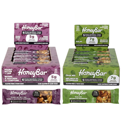 HoneyBar Snacks Bars, Variety Pack, 30 × 40 g - image 2