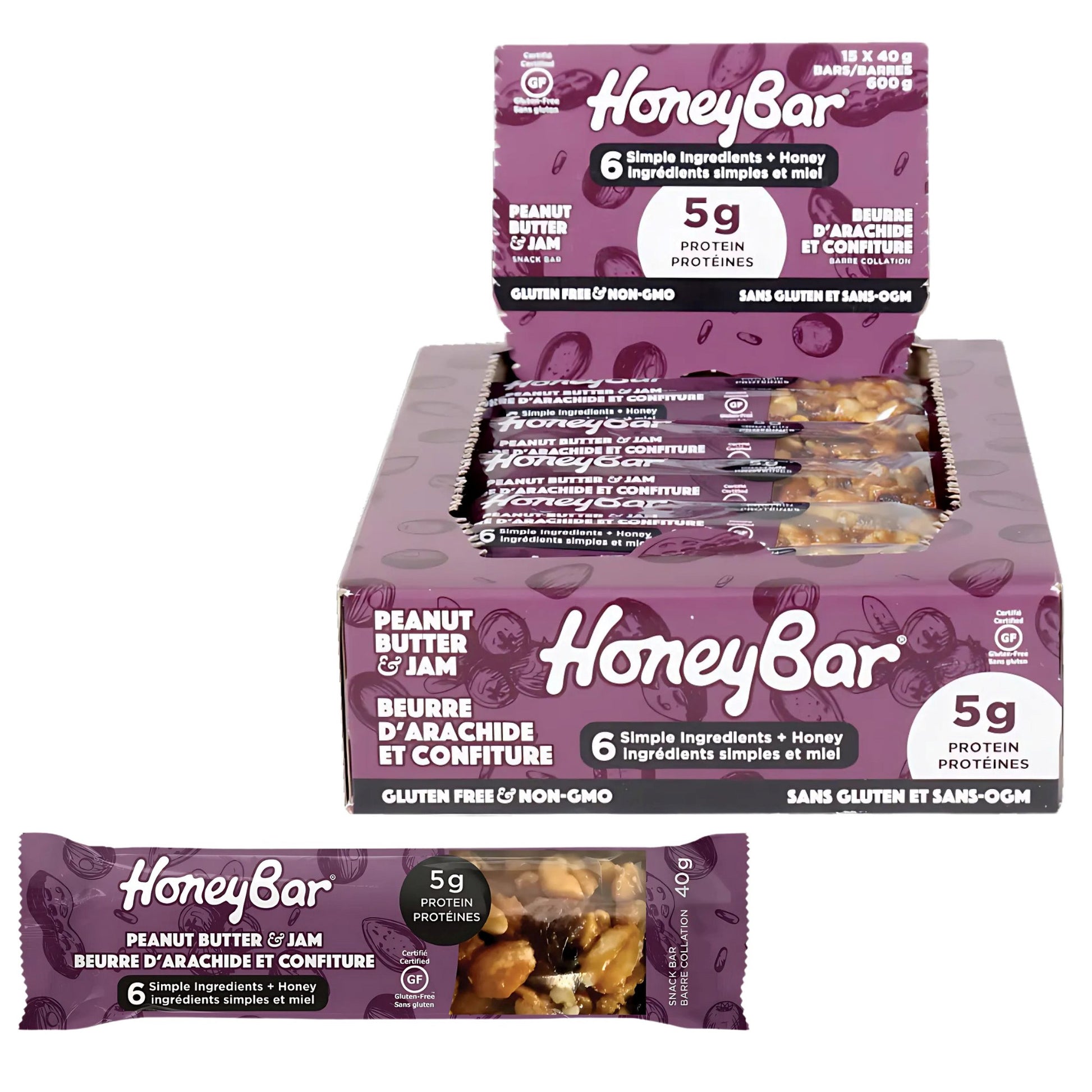HoneyBar Snacks Bars, Variety Pack, 30 × 40 g - image 3