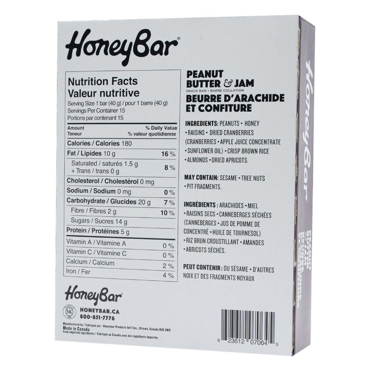 HoneyBar Snacks Bars, Variety Pack, 30 × 40 g - image 4