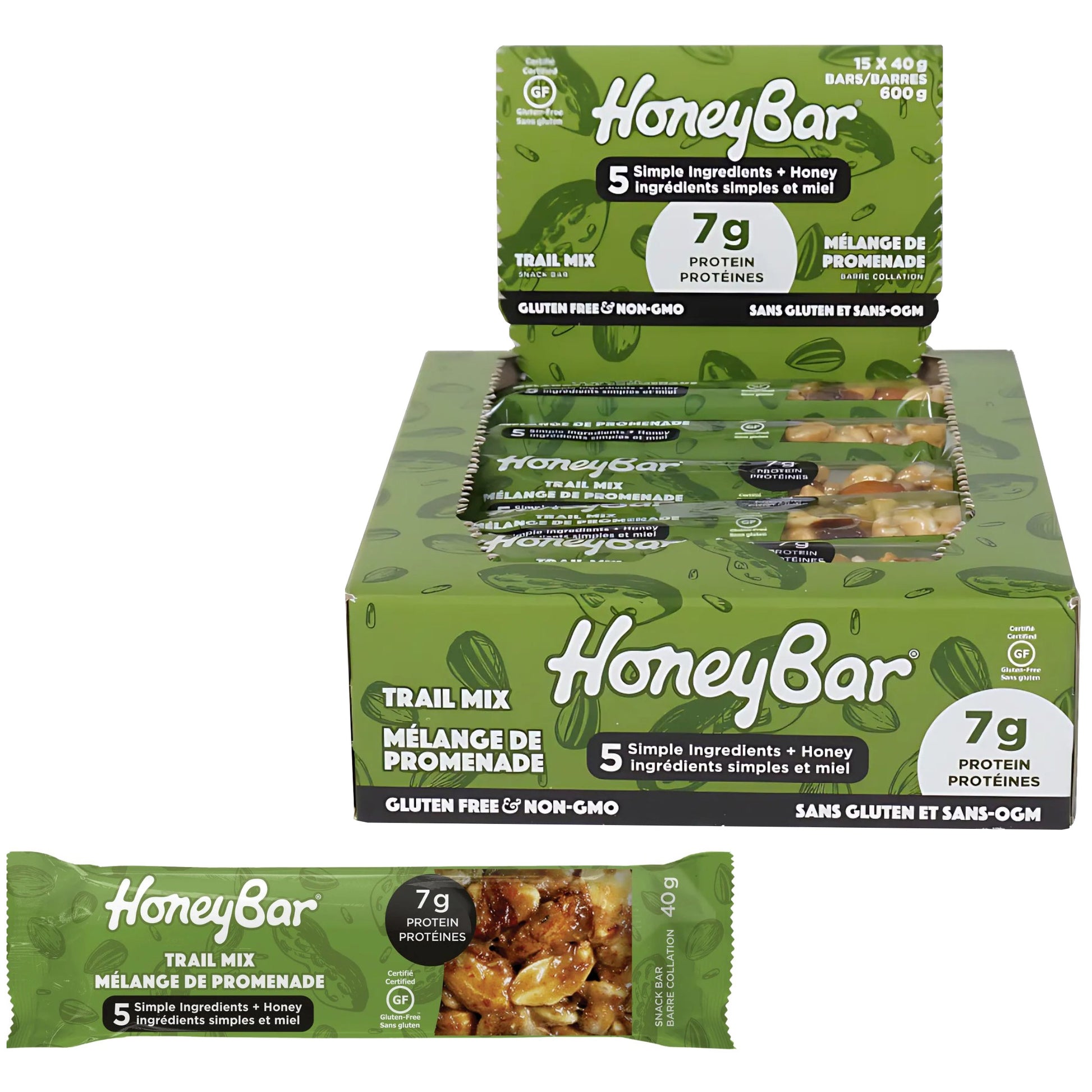 HoneyBar Snacks Bars, Variety Pack, 30 × 40 g - image 5
