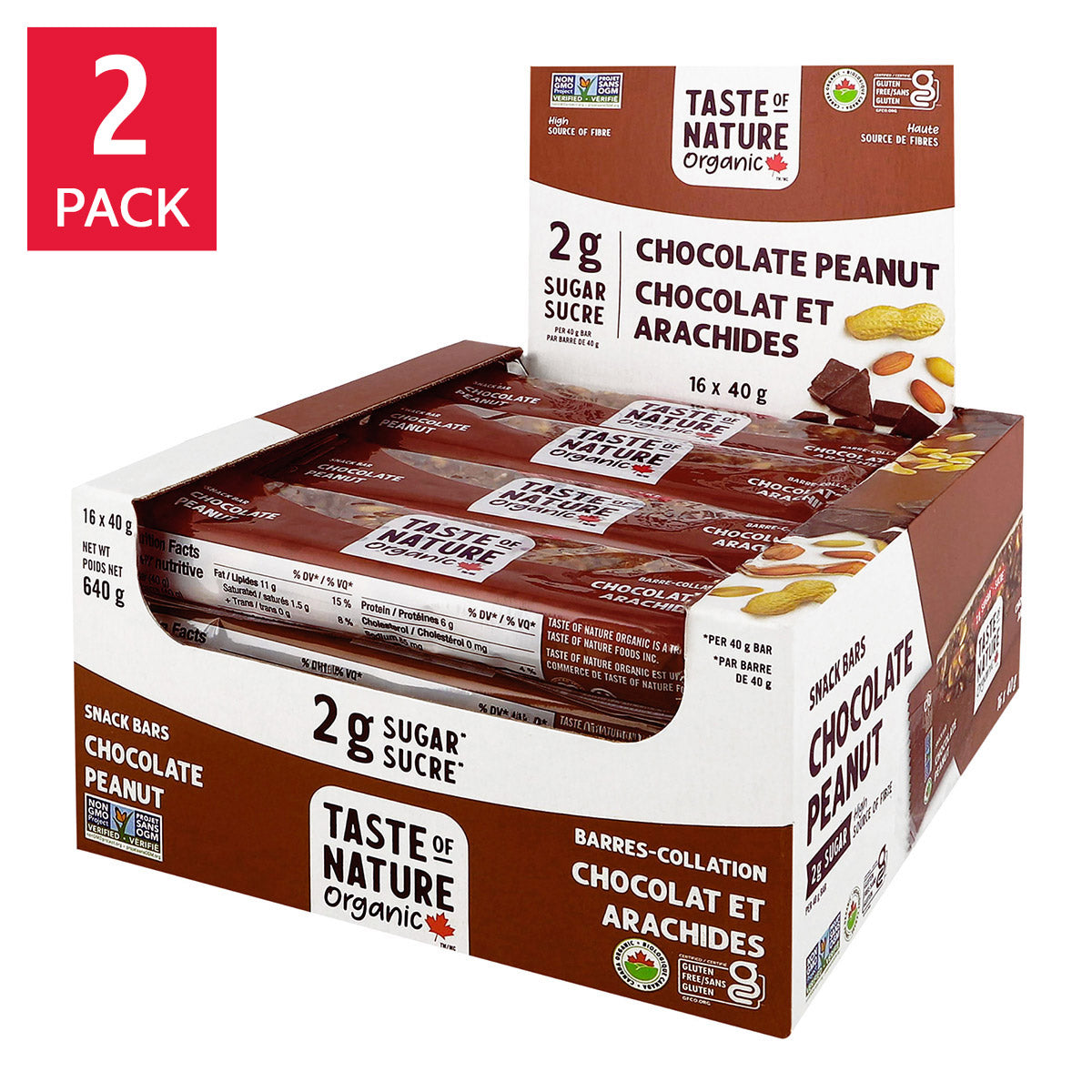 Taste Of Nature, 2 g Sugar Snack Bars, 32 × 40 g - image 5