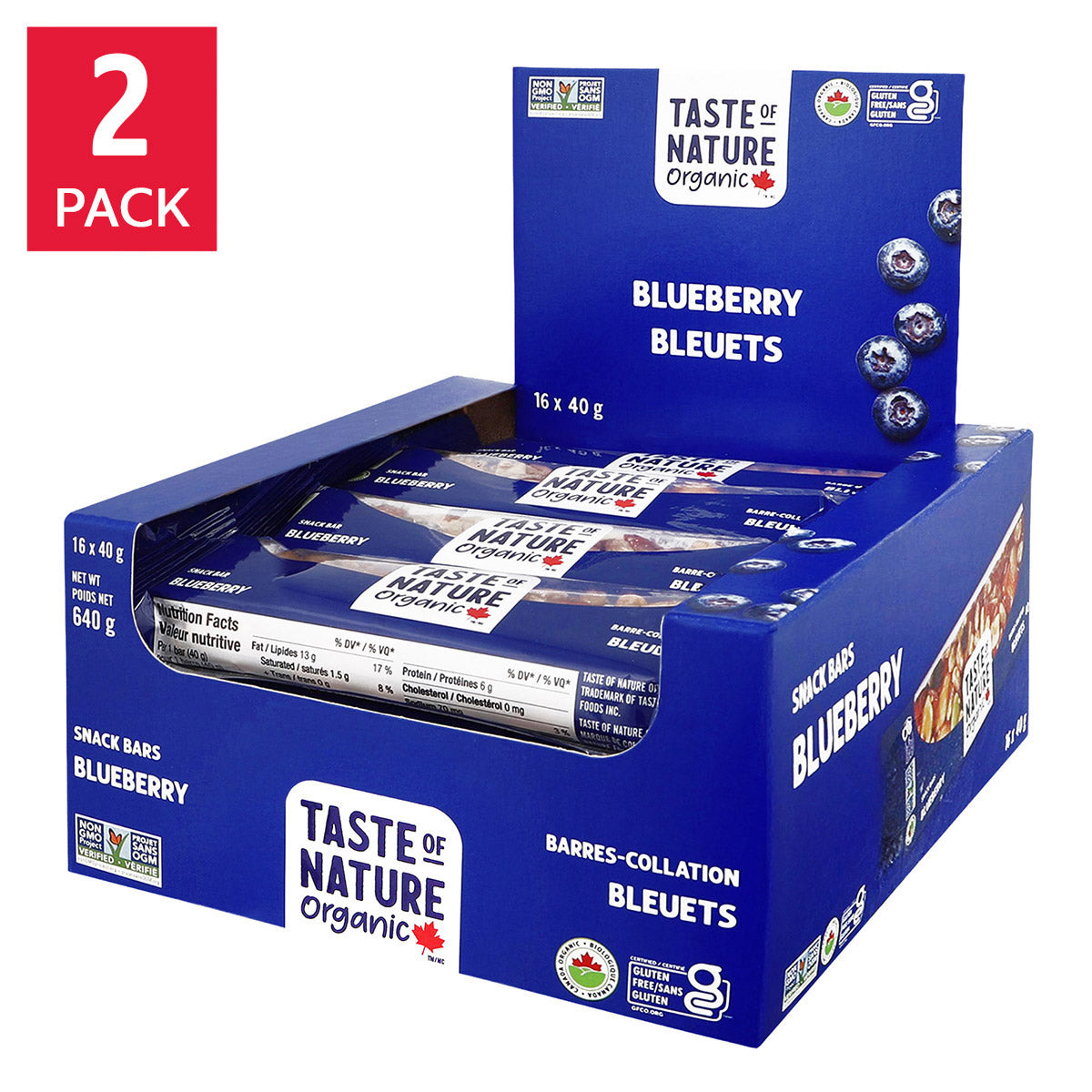 Taste of Nature Snack Bars, 32 × 40 g - image 1