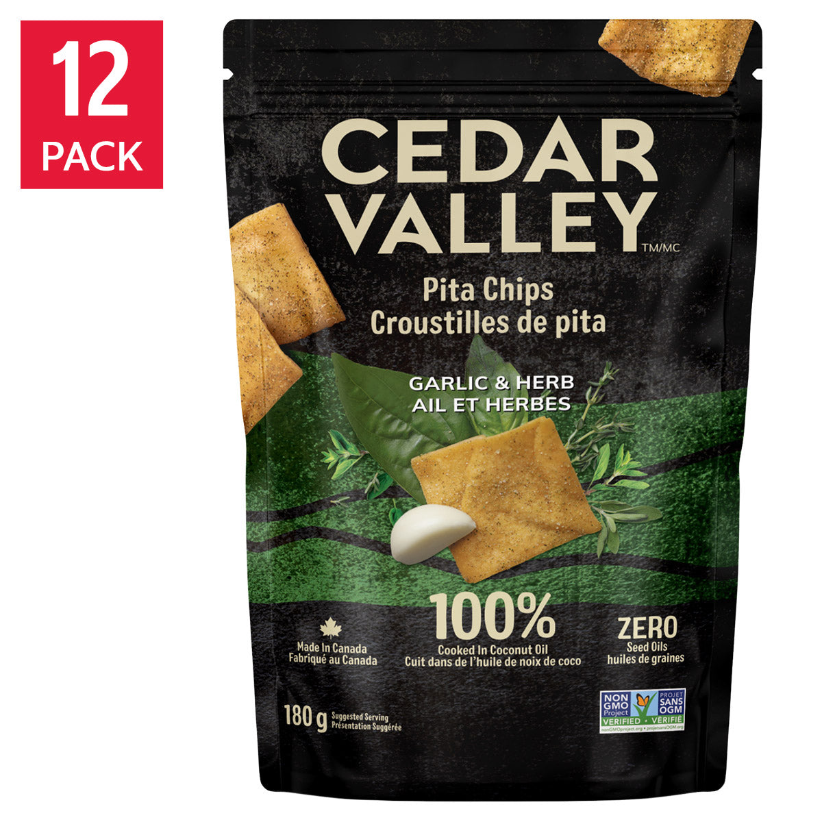 Cedar Valley Pita Chips, 12 × 180 g - image 1