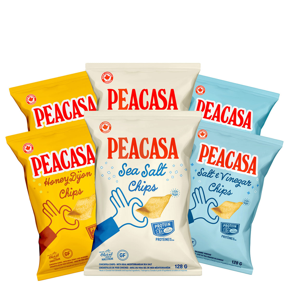 Peacasa Chickpea Chips, 6 × 128 g - image 2