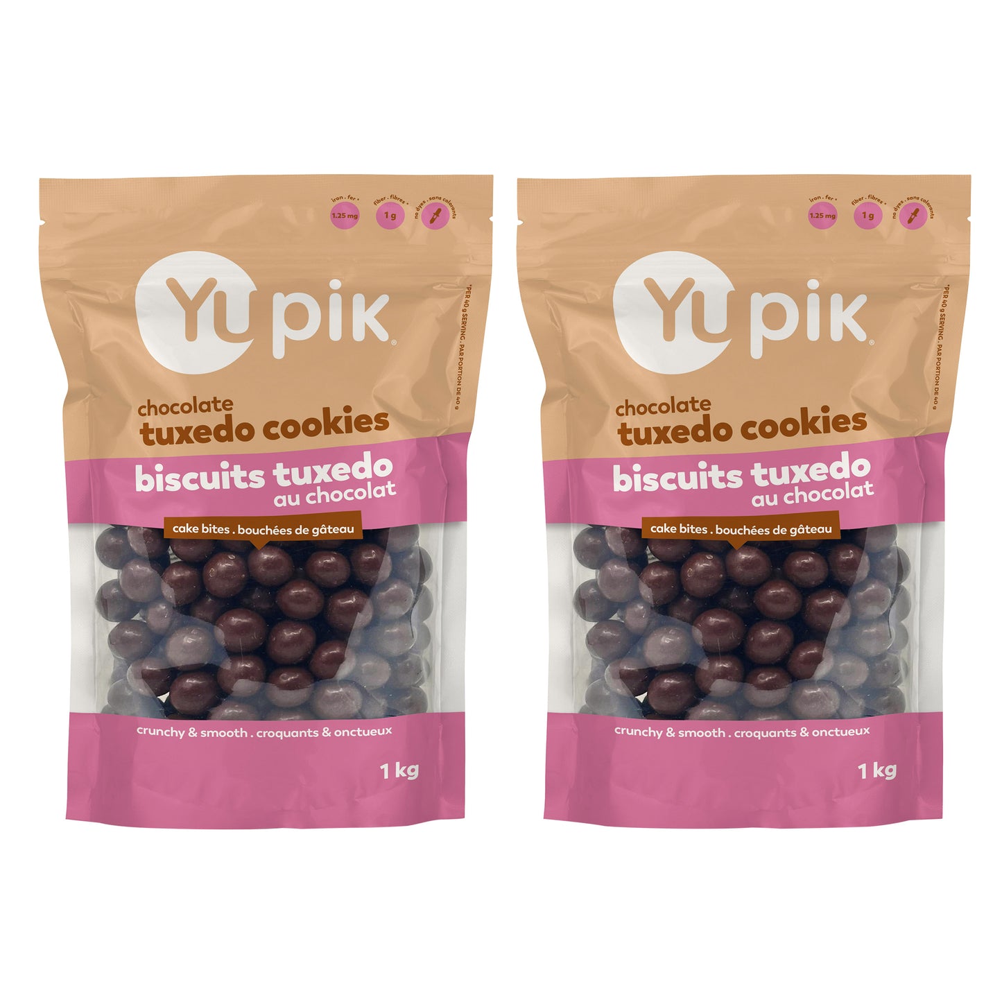 Yupik Chocolate Tuxedo Cookies Cake Bites, 2 × 1 kg - image 1