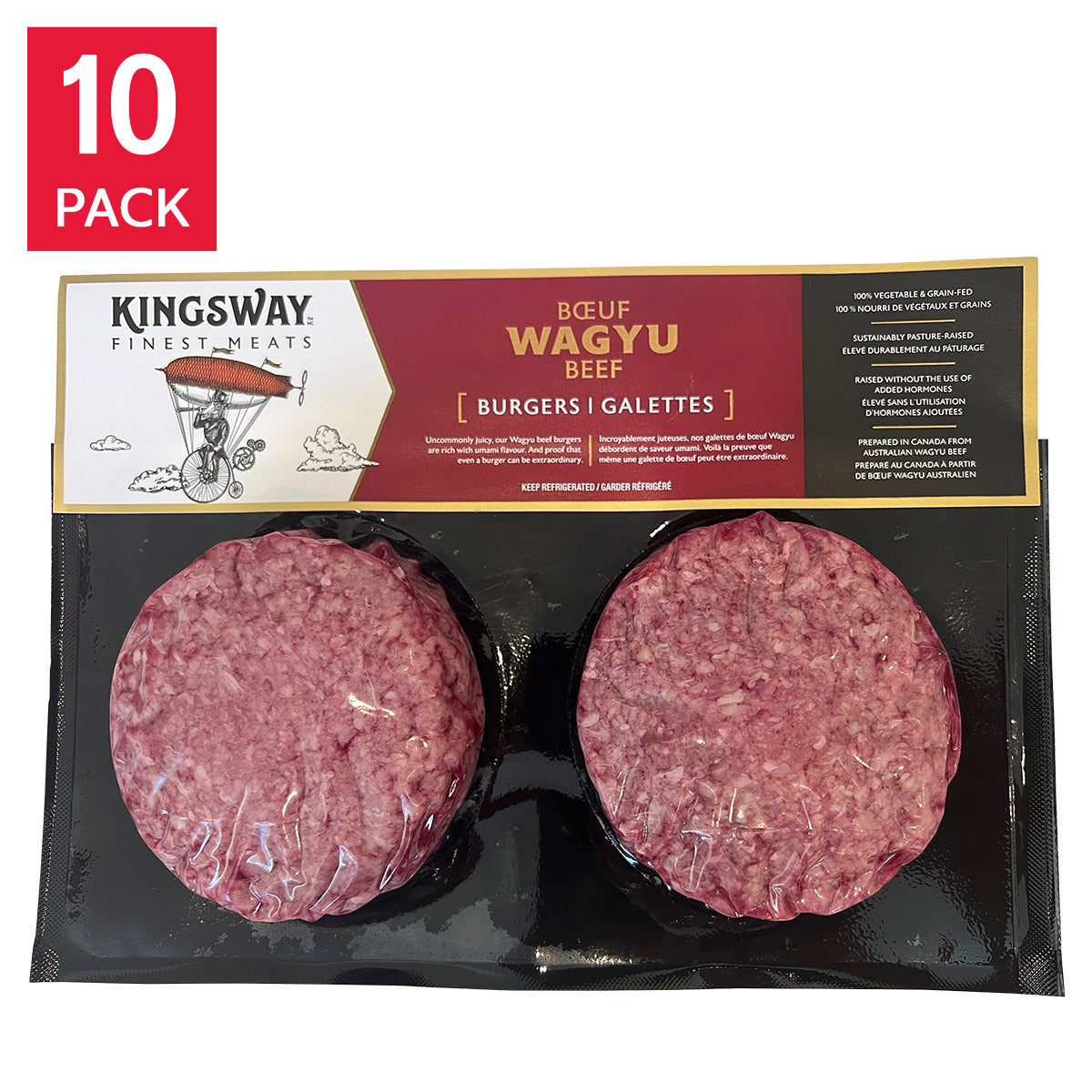 Kingsway Wagyu Beef Hamburger Patties, 20 × 170 g - image 1