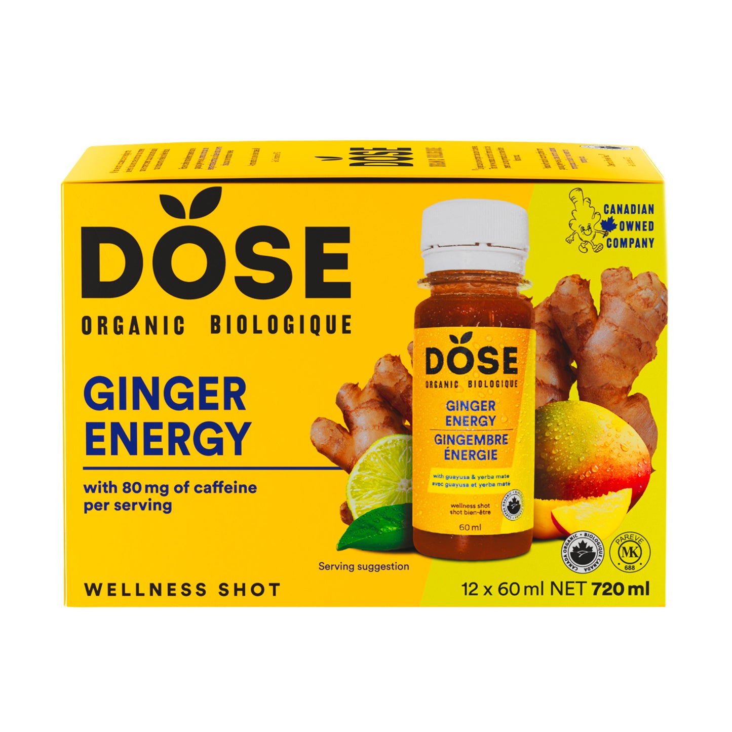 DOSE Organic Ginger Daily Booster shots, ENERGY pack, 24 x 60 mL (2 fl oz) - image 4